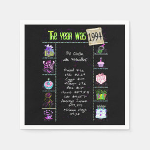 Servilleta De Papel Napkin de papel Fiesta Año de Cumpleaños 1994