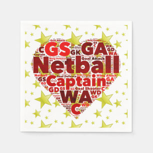 Servilleta De Papel Napkin de papel Fiesta con temas de Netball