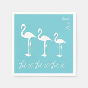 Servilleta De Papel Napkin de papel Flamingo de amor