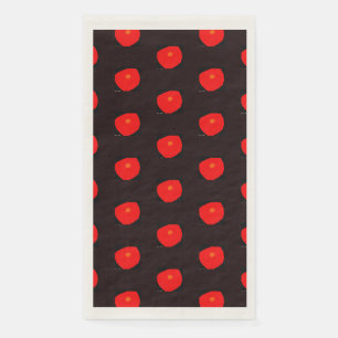 Servilleta De Papel Napkin de papel floral negro y rojo