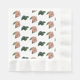 Servilleta De Papel Napkin de papel floral rosa y azul