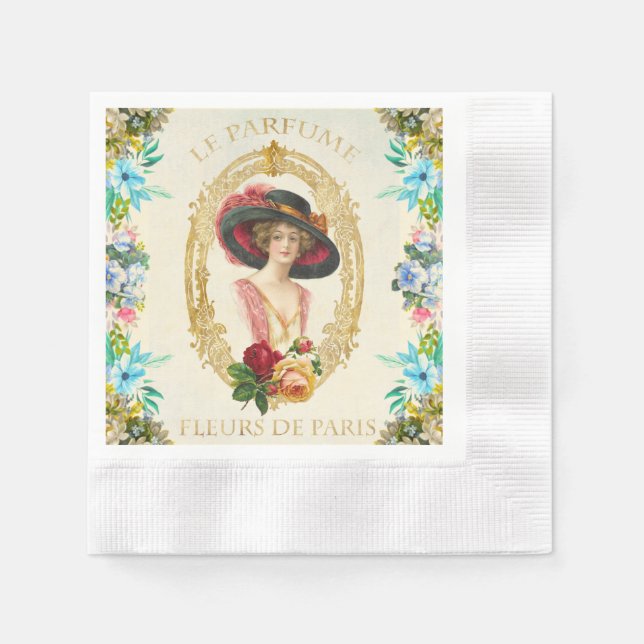 Servilleta De Papel Napkin de papel francés vintage (Anverso)