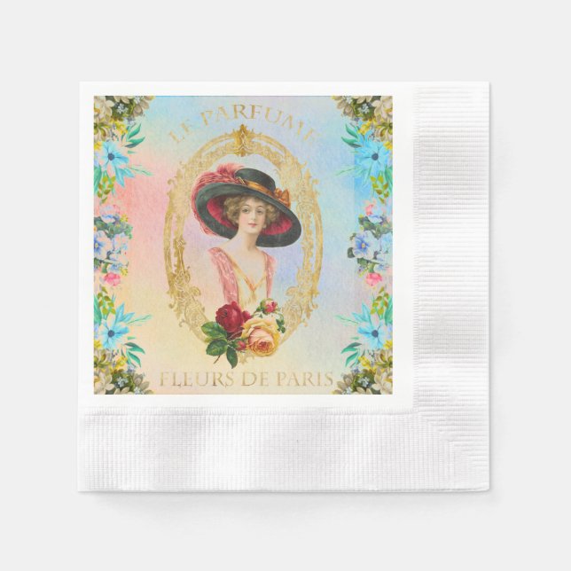 Servilleta De Papel Napkin de papel francés vintage (Anverso)