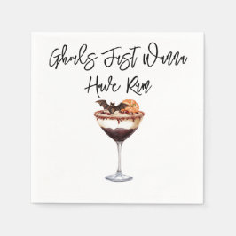 Servilleta De Papel Napkin De Papel "Ghouls Just Wanna Have Rum"