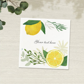 Servilleta De Papel Napkin de papel limón fresco