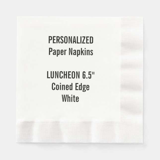 Servilleta De Papel Napkin de papel LUNCHEON acuñado en blanco (Anverso)