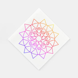 Servilleta De Papel Napkin de papel - Mandala colorida