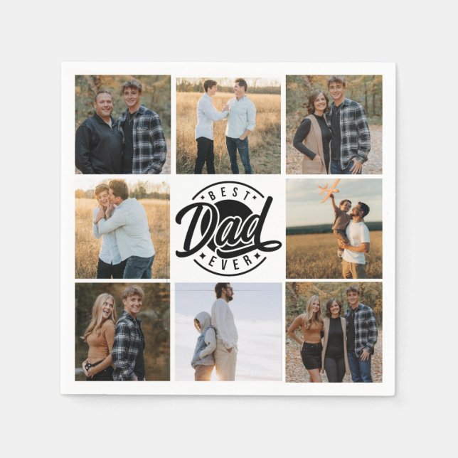 Servilleta De Papel Napkin de papel "Mejor Papá Nunca" (Anverso)