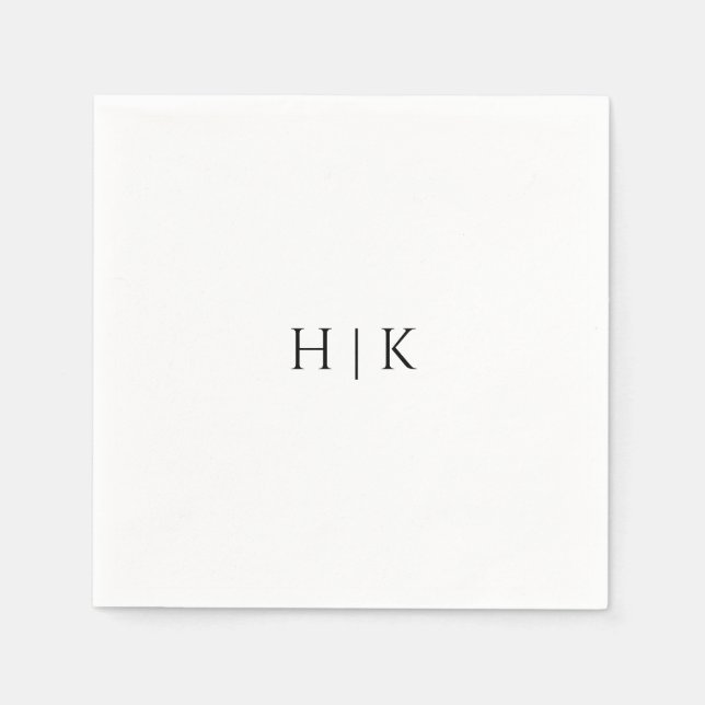 Servilleta De Papel Napkin de papel monograma de plantilla (Anverso)