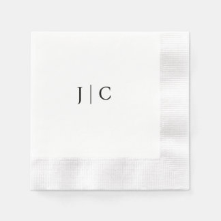 Servilleta De Papel Napkin de papel monograma moderno | PERSONALIZABLE