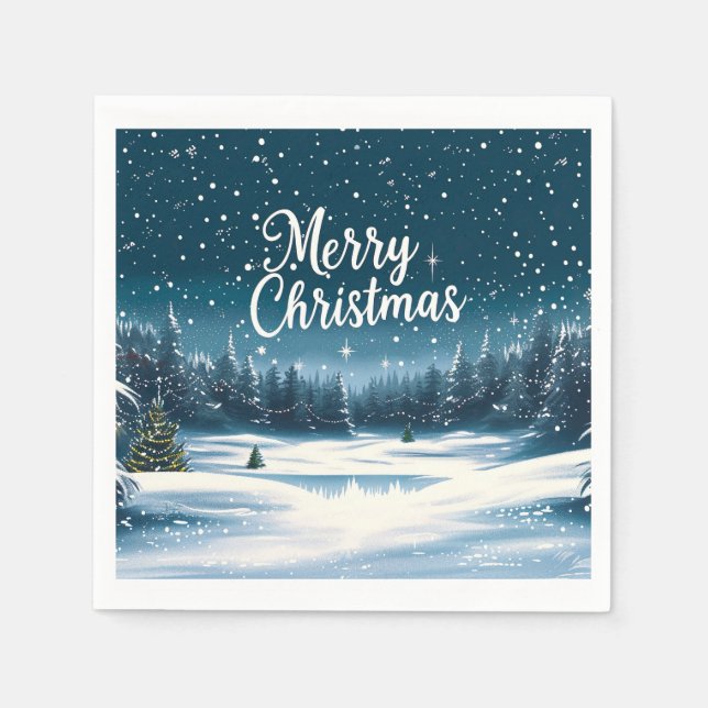 Servilleta De Papel Napkin de papel navideño (Anverso)