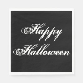 Servilleta De Papel Napkin de papel negro feliz de Halloween