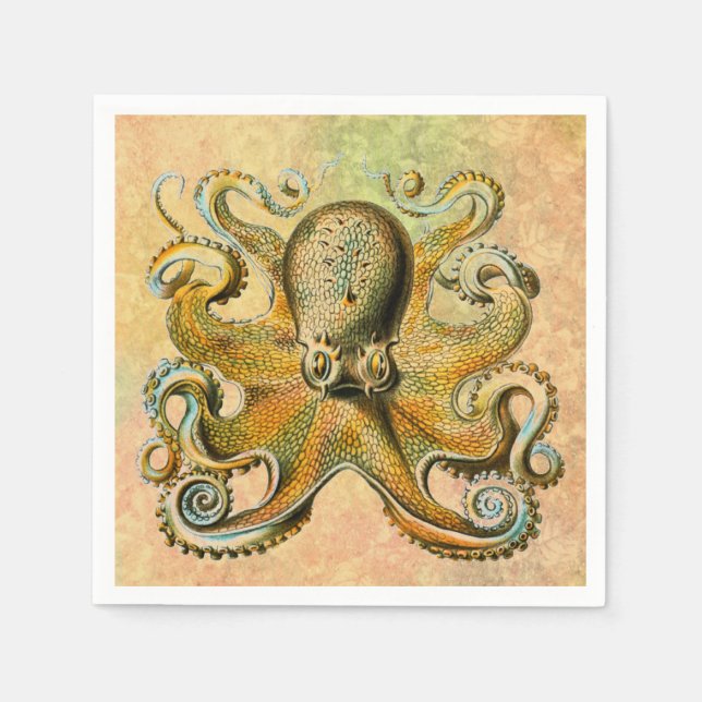Servilleta De Papel Napkin de papel Octopus (Anverso)