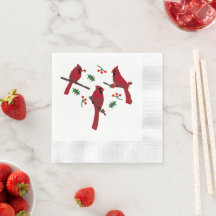 Napkin de papel para cardenales