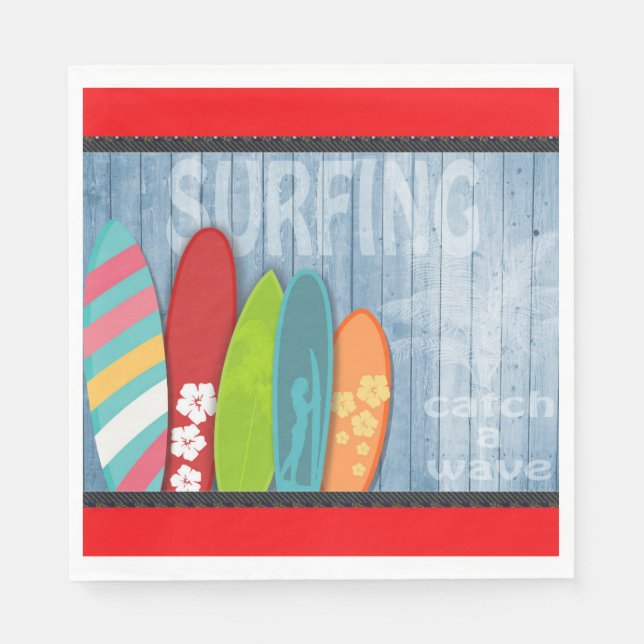 Servilleta De Papel Napkin de papel para tablas de surf (Anverso)