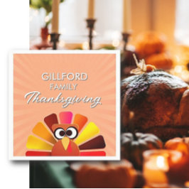 Servilleta De Papel Napkin de papel personalizado del Día de Acción de