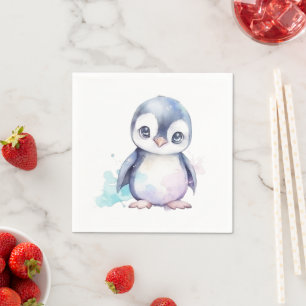 Servilleta De Papel Napkin de papel pingüino para bebés