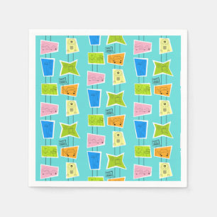 Servilleta De Papel Napkin de papel retro atómico kitsch