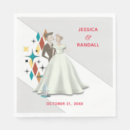 Servilleta De Papel Napkin de papel retro Boda