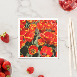 Servilleta De Papel Napkin de papel rojo tulipano