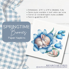 Servilleta De Papel Napkin de papel "Springtime Bunnies"