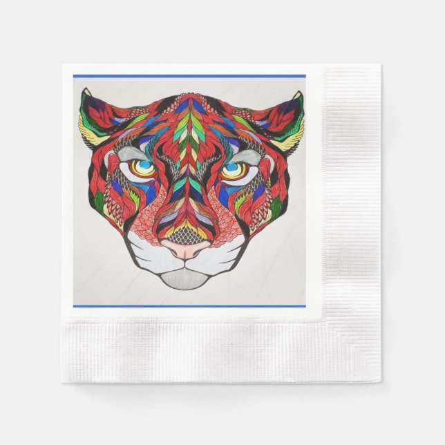 Servilleta De Papel Napkin de papel tigre (Anverso)