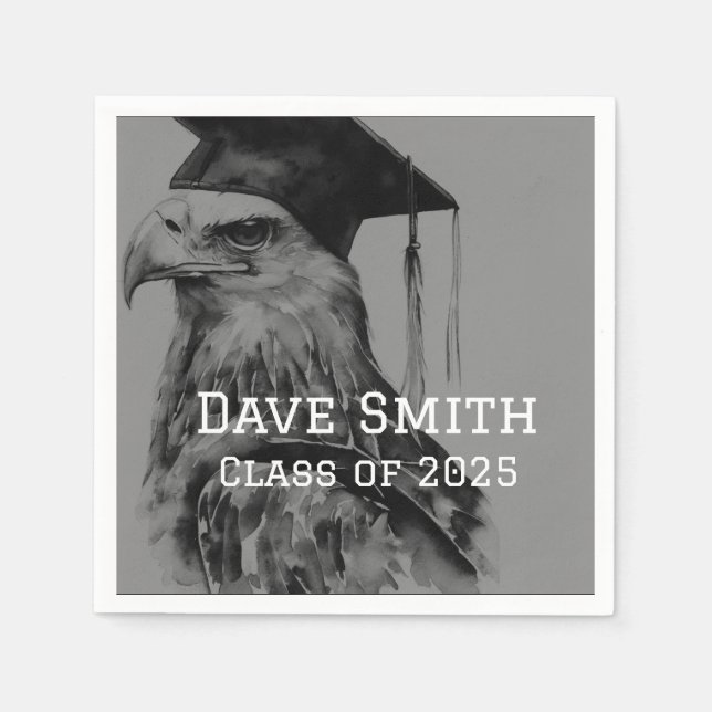 Servilleta De Papel Napkin de papel único de graduación de Personaliza (Anverso)