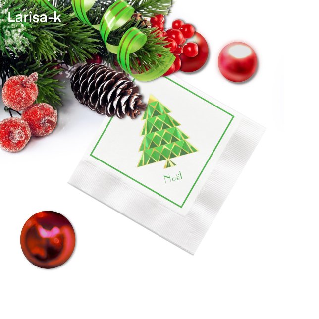 Servilleta De Papel Napkin de papel verde de Joyoux Noel (Subido por el creador)