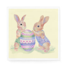 Napkin de Pascua Egg Bunnies