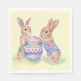 Servilleta De Papel Napkin de Pascua Egg Bunnies
