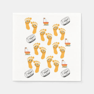 Servilleta De Papel Napkin de pies de jabón