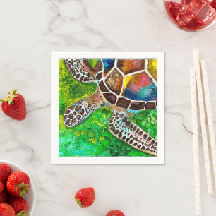 Servilleta De Papel Napkin de tortuga