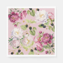 Napkin del Día de la Madre Floral y del Punto