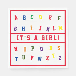 Servilleta De Papel Napkin del periódico Baby Shower ABC