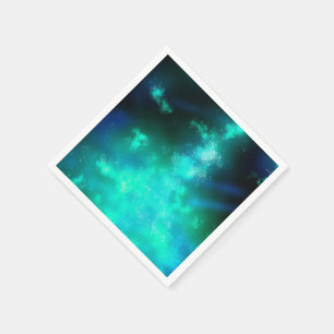 Servilleta De Papel Napkin del periódico verde de esmeralda del cielo 