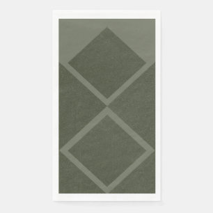Servilleta De Papel Napkin doble de diamantes - Minimalismo verde de M