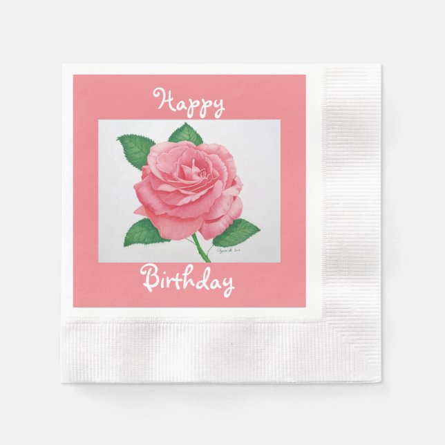Servilleta De Papel Napkin estándar de pasión rosa (Anverso)