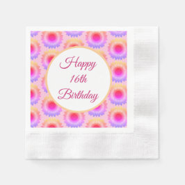 Servilleta De Papel Napkin feliz 16º Papel de cumpleaños