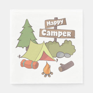 Servilleta De Papel Napkin feliz de papel de campamento