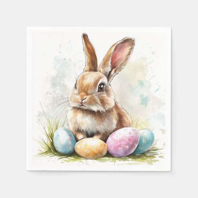 Servilleta De Papel Napkin feliz de papel de Pascua (Anverso)