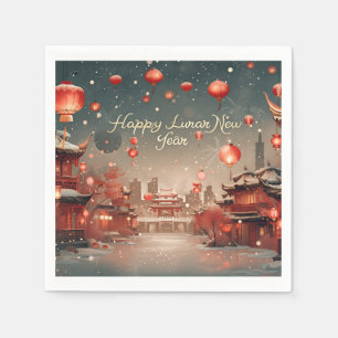 Servilleta De Papel Napkin feliz de papel del año nuevo lunar
