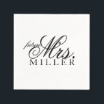 Servilleta De Papel Napkin - futura Sra.<br><div class="desc">El futuro simple Sra. Napkin para la Ducha Bridal, Bachelorette Party, fácilmente personalizable con su nombre futuro. Cambie los colores de fondo y/o texto para adaptarlos a sus necesidades. El nombre como se muestra es doble espacio, utilice un espacio único o reduzca el tamaño del texto para permanecer dentro de...</div>