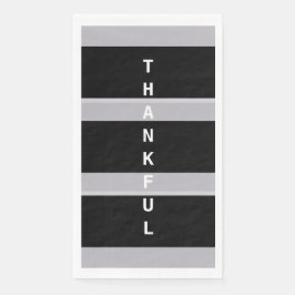 Servilleta De Papel Napkin Geométrico Moderno Gris y Negro Agradecido