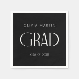 Servilleta De Papel Napkin Grad moderno minimalista con nombre