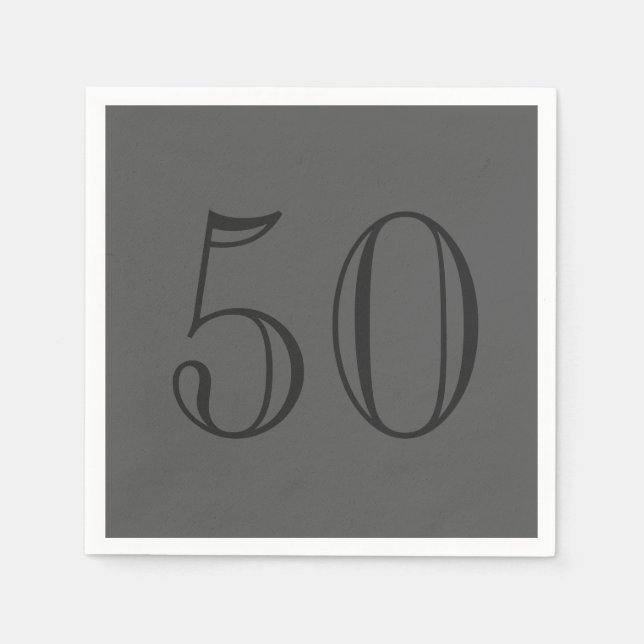 Servilleta De Papel Napkin Gris clásico personalizado (Anverso)
