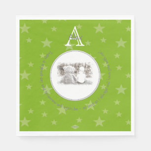 Servilleta De Papel Napkin HAMbyWG de papel monograma y estrellas del 