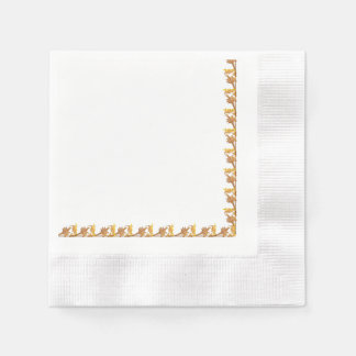 Servilleta De Papel Napkin - Hojas de hierro del ángulo dorado
