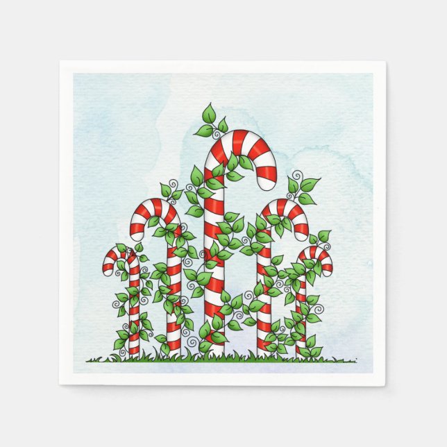 Servilleta De Papel Napkin Navidades de canes y vinos (Anverso)