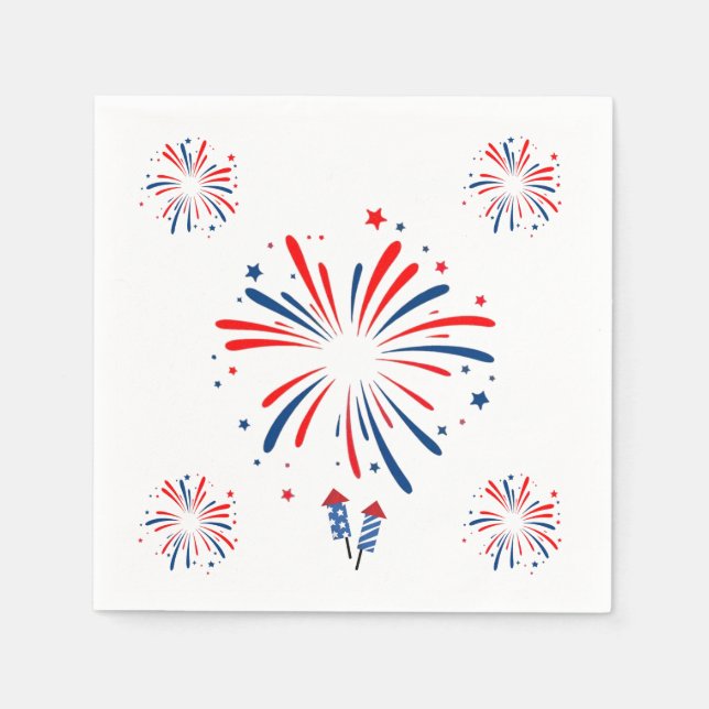 Servilleta De Papel Napkin para fuegos artificiales (Anverso)