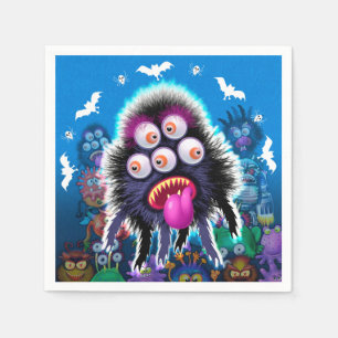 Servilleta De Papel Napkin para los Monstruos de la fiesta de Hallowee